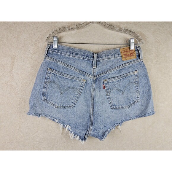Levi's 501 Women's Denim Cut Off Jean Shorts Size 32 - Picture 3 of 3